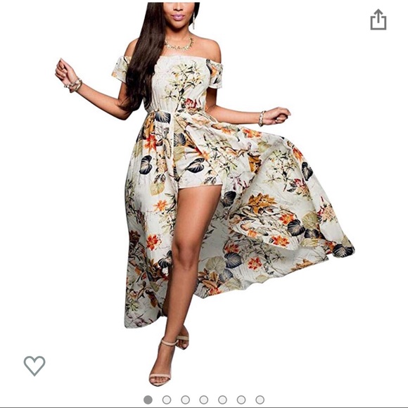 Dresses & Skirts - Open front maxi romper dress